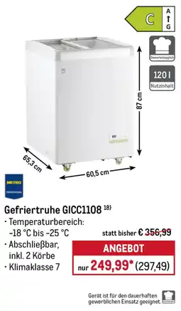 METRO Gefriertruhe GLCC1108 Angebot
