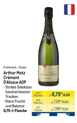 METRO Arthur Metz Crémant D'Alsace AOP Angebot
