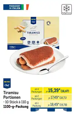 METRO Metro Chef Tiramisu Portionen Angebot