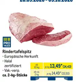 METRO PRO TRACE Rindertafelspitz Angebot