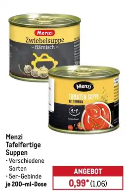 METRO Menzi Tafelfertige Suppen Angebot