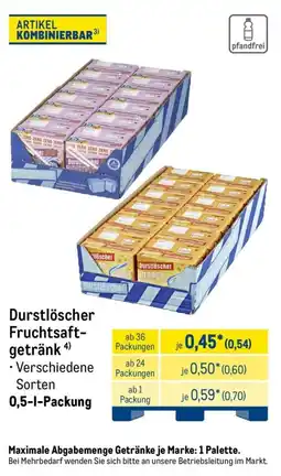 METRO Durstlöscher Fruchtsaft-getränk Angebot
