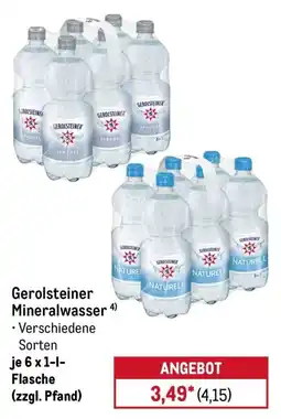 METRO Gerolsteiner Mineralwasser Angebot