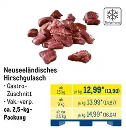 METRO Neuseeländisches Hirschgulasch Angebot