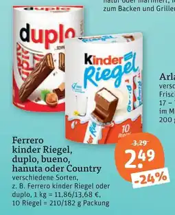 tegut Ferrero Kinder Riegel Angebot