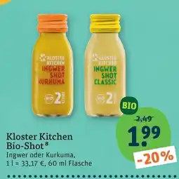 tegut Kloster Kitchen Bio-Shot Ingwer oder Kurkuma Angebot