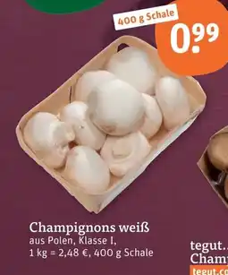 tegut Champignons weiß Angebot