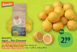 tegut demeter Bio-Zitronen Angebot