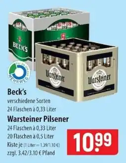 Famila Nord Ost Beck's Warsteiner Pilsener Angebot
