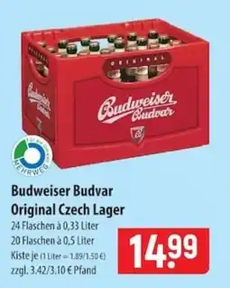 Famila Nord Ost Budweiser Budvar Original Czech Lager Angebot