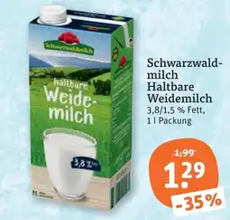 tegut Schwarzwaldmilch Haltbare Weidemilch Angebot
