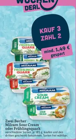 tegut Milram Sour Cream oder Frühlingsquark Angebot