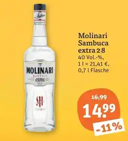 tegut Molinari Sambuca extra 28 Angebot