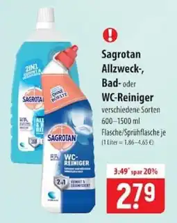 Famila Nord Ost Sagrotan Allzweck-, Bad- oder WC-Reiniger Angebot