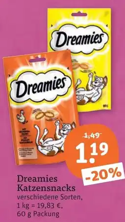 tegut Dreamies Katzensnacks Angebot