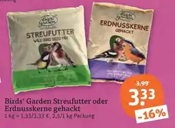 tegut Birds' Garden Streufutter oder Erdnusskerne gehackt Angebot