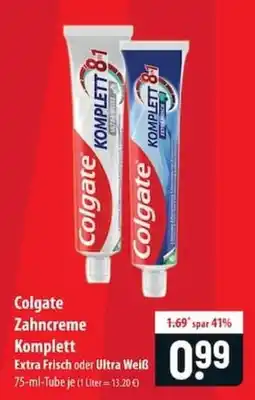 Famila Nord Ost Colgate Zahncreme Komplett Angebot