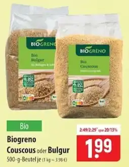 Famila Nord Ost Biogreno Couscous oder Bulgur Angebot