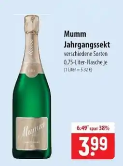 Famila Nord Ost Mumm Jahrgangssekt Angebot