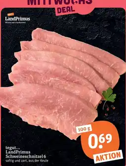 tegut LandPrimus Schweineschnitzel 6 Angebot