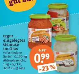 tegut tegut... eingelegtes Gemüse im Glas Angebot