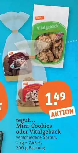 tegut tegut... Mini-Cookies oder Vitalgebäck Angebot