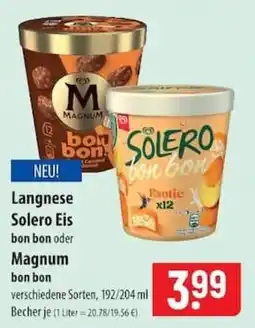 Famila Nord Ost Langnese Solero Eis bon bon oder Magnum bon bon Angebot