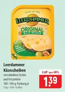 Famila Nord Ost Leerdammer Käsescheiben Angebot