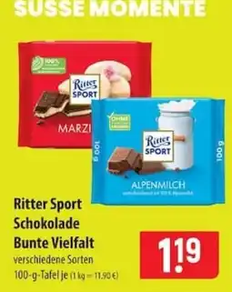 Famila Nord Ost Ritter Sport Schokolade Angebot