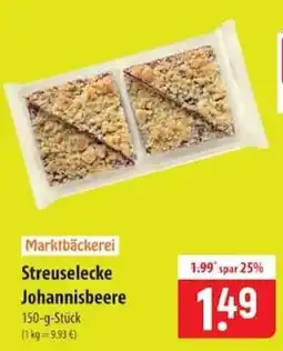 Famila Nord Ost Marktbäckerei Streuselecke Johannisbeere Angebot