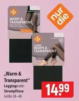 Famila Nord Ost nur die Warm & Transparent Leggings oder Strumpfhose Angebot