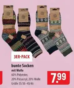 Famila Nord Ost bunte Socken mit Wolle Angebot