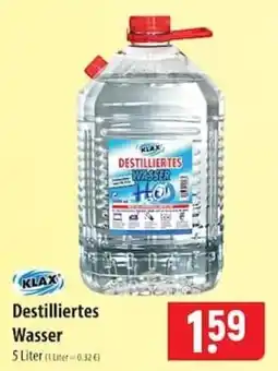 Famila Nord Ost KLAX Destilliertes Wasser Angebot