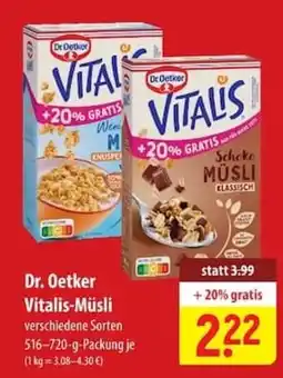 Famila Nord Ost Dr. Oetker Vitalis-Müsli Angebot