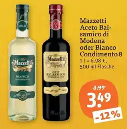 tegut Mazzetti Aceto Balsamico di Modena oder Bianco Condimento Angebot
