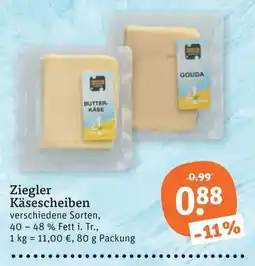 tegut Ziegler Käsescheiben Angebot