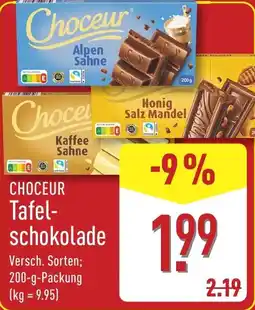Aldi Nord CHOCEUR Tafelschokolade Angebot