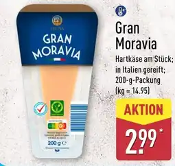 Aldi Nord Gran Moravia Hartkäse am Stück Angebot
