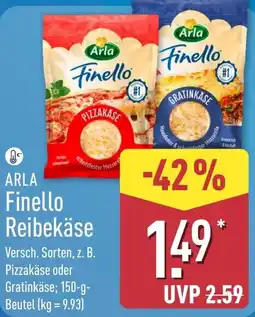 Aldi Nord ARLA Finello Reibekäse Angebot