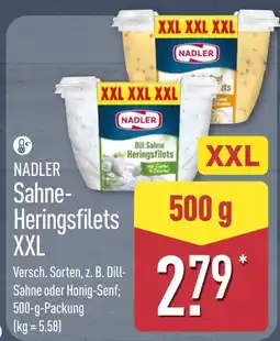 Aldi Nord NADLER Sahne-Heringsfilets XXL Angebot