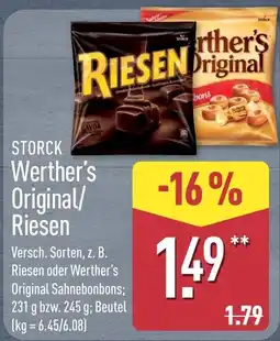 Aldi Nord STORCK Werther's Original/Riesen Angebot