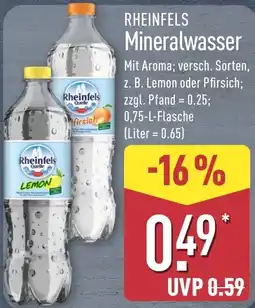 Aldi Nord Rheinfels Mineralwasser Angebot