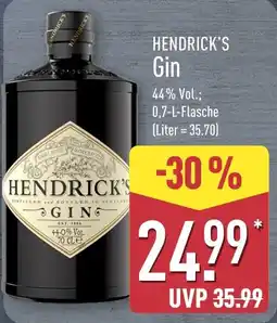Aldi Nord HENDRICK'S Gin Angebot
