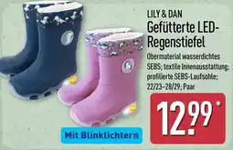 Aldi Nord LILY & DAN Gefütterte LED-Regenstiefel Angebot
