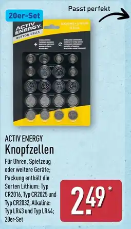 Aldi Nord ACTIV ENERGY Knopfzellen Angebot