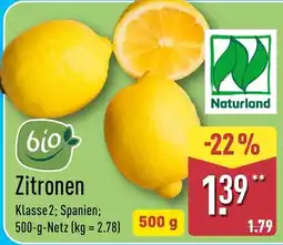 Aldi Nord Naturland Zitronen Angebot