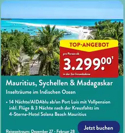 Aldi Nord Mauritius, Sychellen & Madagaskar Angebot