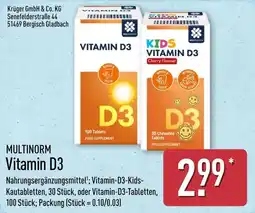 Aldi Nord MULTINORM Vitamin D3 Angebot