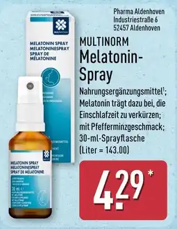 Aldi Nord MULTINORM Melatonin-Spray Angebot