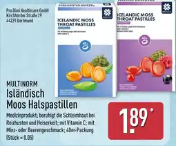 Aldi Nord MULTINORM Isländisch Moos Halspastillen Angebot